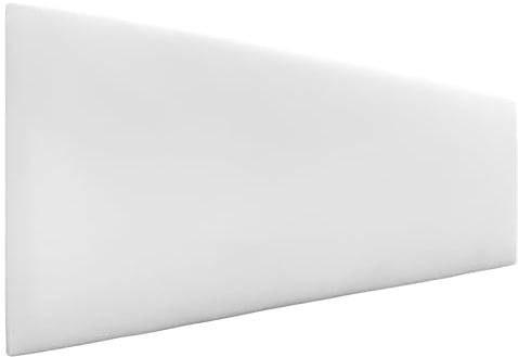 DHOME Kopfteil aus Kunstlederoder Stoff AQUALINE Glatt mit Beinen Kopfteil gepolstert Luxusbett Kopfteil (Stoff Weiß, 135cm (Betten 120/135/140))