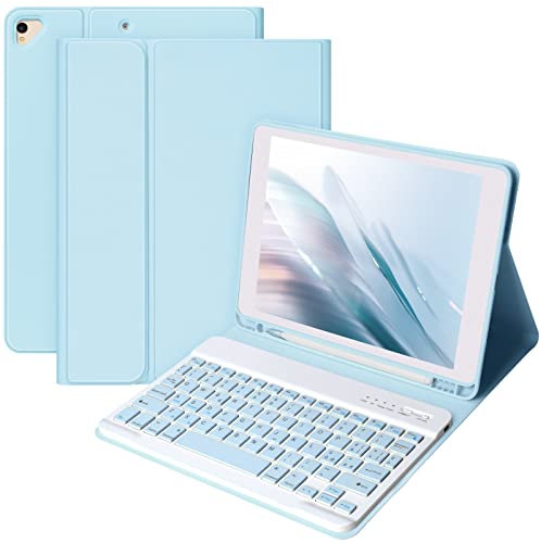 Custodia Tastiera per iPad 10.2 9a Gen 2021/8a Gen 2020/7a Generazione 2019/iPad Air 3,Tastiera Italiana per iPad 10.5 2017 con Tastiera Bluetooth Wireless Rimovibile,Cover per iPad