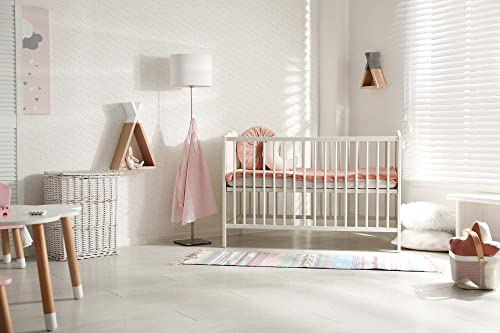 TADESSI Tapete Kinderzimmer M1-No.735 Vliestapete Rosa Grau Tapete mit Herzen Jungenzimmer Mädchenzimmer
