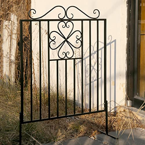 JIAOCKJIAO Garten Rankhilfe aus Metall,Garten Obelisk Pflanze Rankgitter,zur Dekoration von Hof/Rasen/Terrasse/Hinterhof/Terrasse,Kunst zaunrahmen aus Eisen spalier mit Sockel (Color : Black)
