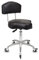 Staboos Rollhocker bis 160 kg - Ergonomisch geformter Sitz mit Bremse und Lehne - Drehhocker (Premium Rollen) Praxishocker höhenverstellbar (55 cm bis 75 cm)