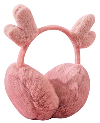 callmo OhrenwäRmer Damen Lammfell Frauen Faltbare Ohrenschützer, Dicker Plüsch-Ohrenschützer Ohrenwärmer Stirnband Damen Mädchen Ohrenschützer Winter Outdoor Ohrenschützer für Reisen Skifahren Hund