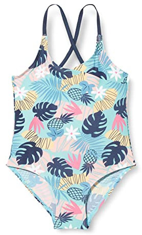 Playshoes UV-Schutz Badeanzug Mädchen Schwimmanzug Badebekleidung, Tropisch, 146/152