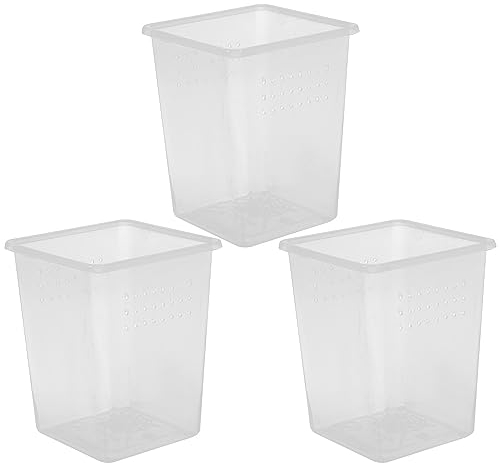 iplusmile 3-Teilige Boxen Behälter Halter Zucht Züchter Acryl Spinne Terrarien Schlüpfen Schlangenfutter Schnecke Reptilien Tausendfüßler Fütterung Bartschildkröte Kreativ Praktisch