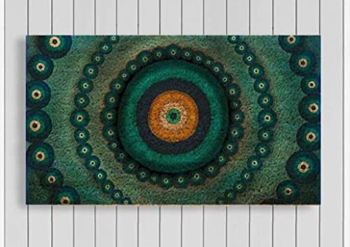 Welcome Mats for Front Door Entry Evil Eye Spirit Energy Calmness Doormat Non Slip Mat Greeting Front Porch Rugs Indoor Door Mats Entrance Patio Carpet Decor 17x30 Inch