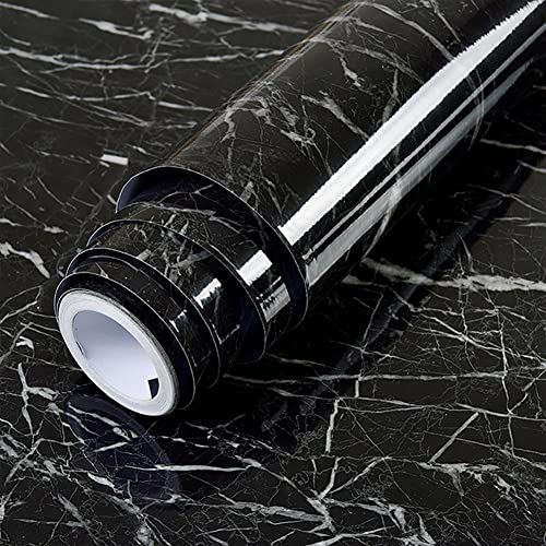 Warmiehomy Marble Wallpaper Self Adhesive Wallpaper Peel and Stick Vinyl Wrap Wallpaper 60cm x 5m Sticky Back Plastic Roll Wallpaper for Furniture Sticker, Kitchen, Worktops, 60cm*5m