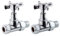 iBathUK Regency Thermostatic Radiator Valve,Solid Brass,Straight Radiator Valve Pair, Universal Central Heating,Tower Rail Valve- Chrome (Set of 2)