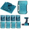 10 Pieces Wall Tool Holder, Contains 5 Battery Holders and 5 Drill Tool Holders, Machine Holder for Drilling Tools, Battery Holders for Makita 18V Battery
