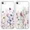 Coiwxmoi 2 Stück Blumen Handyhülle für iPhone 8/7 / SE 2020 / SE 2022 Hülle 4,7,Transparent Aesthetic Muster Handyhülle für Mädchen Frauen Durchsichtig Weich Silikon TPU Stoßfest Bumper Schutzhülle