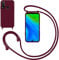 GoodcAcy Handykette Handyhülle für Huawei P Smart 2019/2020,Smartphone Necklace Hülle mit Band Schutzhülle mit Kette zum umhängen Halskette Flüssig Silikon Case für Huawei P Smart 2019/2020,Rot