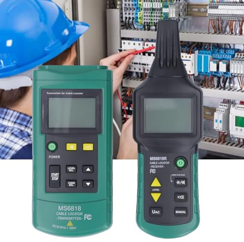 Yuecoom Underground Cable Locator Tester, Wire Short Open Finder, Wall and Underground Pipeline Wire Tracer Fault Positioning LCD Display AC DC 12V To 400V111