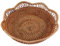 Gokoti Hand-Woven Rattan Storage Basket Fruit Basket Wicker Woven Tray Restaurant Small Container Home Decoration S-23X5.5cm