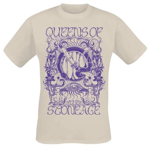 Queens Of The Stone Age Sacrilege Männer T-Shirt Sand XL 100% Baumwolle Band-Merch, Bands