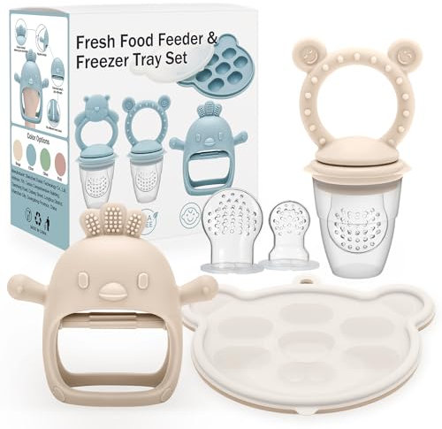 CLDY Baby Fruit Feeder Schnuller, Beißschnuller, Frucht-Futterspender, Muttermilch, Eis am Stiel, Gefrierschrank, Baby-Silikon, Lebensmittelaufbewahrungsbehälter für Kleinkinder, Zahnen und