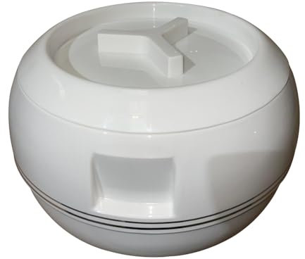 FotoStation 10000ml Jumbo Insulated Casserole Dish with Locking Lid (White) 10L BPA Free Double Wall Insulated Hot Pot Inner Stainless Steel Soup/Salad Food Warmer/Cooler Thermal Food Serving Dishes