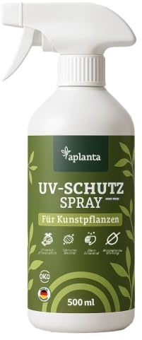 aplanta UV Schutzspray für Kunstpflanzen | 500 ml, Nano-Tech, UV-beständig, drinnen, Zubehör, wie echt, Allergiker geeignet, pflanzliche Dekoration Praxis, Office & Wohnzimmer