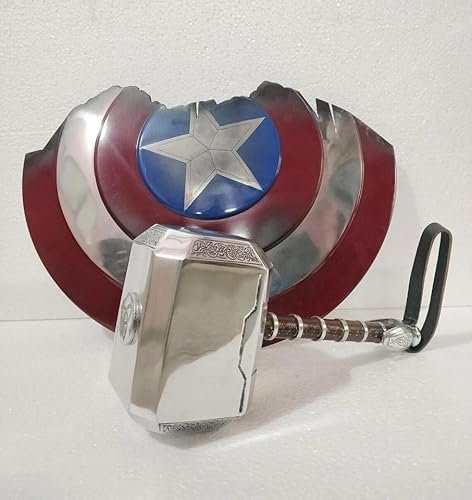 Capitan America Scudo rotto con martello di Thor – Halloween Cosplay Prop & Gift
