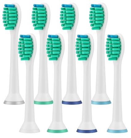 Replacement Brush 8 Pack Heads Compatible with Philips Sonicare Electric Toothbrushes, Classic Toothbrush Heads HX6014, Fit The Models of HX3/HX6/HX9/HX8/HX7 Series