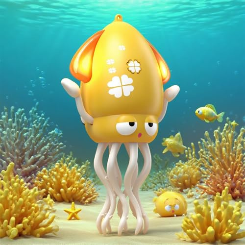 Smalody Juguete Pulpo Bailarín Inteligente con Luces LED y Música Amarillo