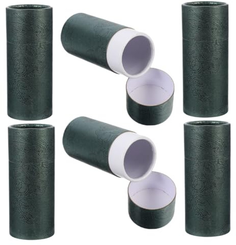 Zerodeko 6PCS Refillable Paperboard Tubes for Essential Oil Bottles Empty Cardboard Packaging Boxes with Elegant Design Multiuse Storage Containers for Cosmetics and Small Items -ready