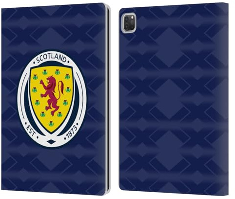 Head Case Designs Offizielle Scotland National Football Team Home 2026 Trikot Leder-Wallet-Hülle Kompatibel mit Apple iPad Pro 12.9 2020/2021/2022