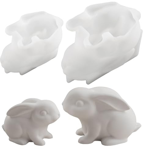 Silikonformen Gießformen Ostern, Silikonform Ostern Hase 3D, Frühling Osterhase Gießform Hase, Silikonform Osterhase Tiere, Silikonformen Osterfest Gießformen Silikon Osterhasen für Beton Gips (A)