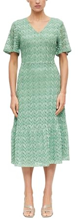 s.Oliver Midi-Kleid mit Glitzergarn und Ajourmuster