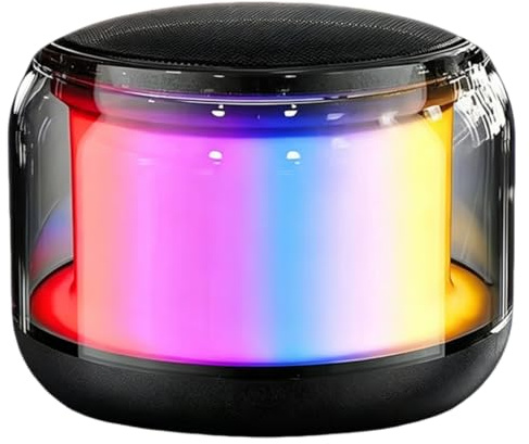 Bluetooth Speaker Portable Wireless Bluetooth Speaker with Colorful Lights | Outdoor Mini Speakers Bluetooth 5.0 with Wireless Stereo Pairing USB C Charge 10M Range for Home Party Camping Travel