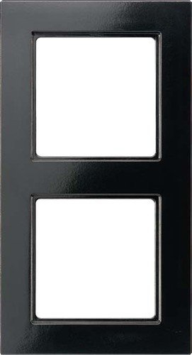 JUNG AC582 SW Abdeckrahmen 2-fach (Duroplast) Schwarz Serie A