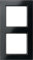JUNG AC582 SW Abdeckrahmen 2-fach (Duroplast) Schwarz Serie A