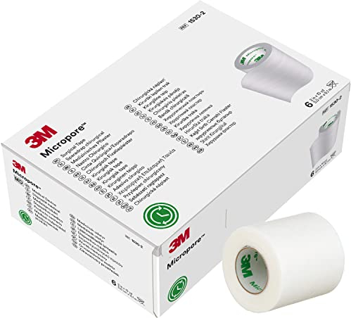 Micropore 3M Surgical Paper Tape 2 x 10 yds. White - Box of 6 by 3M (English Manual)