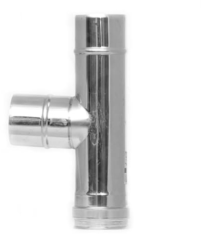 raik 2-21-1600-080 Raik Pelletrohr/Ofenrohr 80mm - Kapselknie (T-Stück) INOX