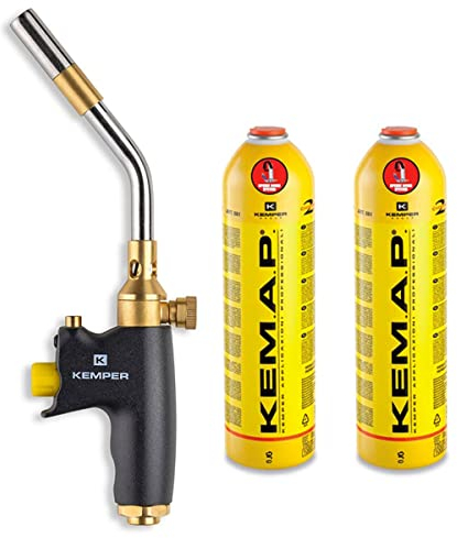 KEMPER - Chalumeau gaz KIT 2 bouteilles Propane 3600W Soudobrasure Professionnelle