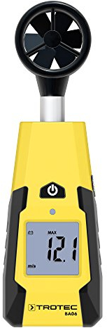 TROTEC Windmesser BA06 – Windmessgerät, Anemometer – Messbereich 1,1 bis 30 m/s, Abschaltautomatik