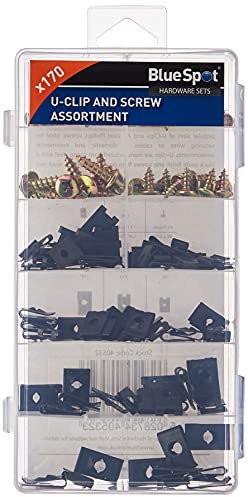 Blue Spot Tools 40532 170pce U Clip and Screw Assortment, Set of 170 Pieces