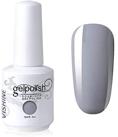 Vishine Gelpolish UV LED Soak Off Varnish Color Gel Nail Polish Manicure Salon Grey(1441)