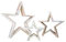 small foot Dekofiguren „Stern“ aus Holz Weiß, 3er Set Sterne im Shabby Chic Look, max. 34 x 5.5 x 33 cm, 10212
