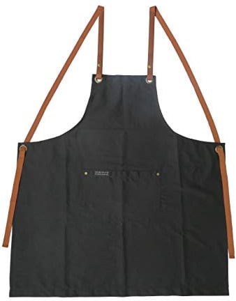 Everdure by heston blumenthal Grillschürze Schwarz 100% Baumwolle I Grill Zubehör Schürze Unisex I Kochschürze Einheitsgröße mit verstellbaren Riemen und Taschen