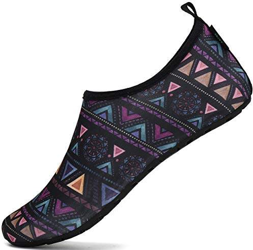 SAGUARO Damen Herren Badeschuhe Wasserschuhe Schwimmschuhe Männer Frauen Barfußschuhe für Strand,Pool,Meer,Wassersport,Surfen,Aqua Cycling,Segeln,Bootfahren,Windsurfen(Böhmische Violett, 38/39 EU)