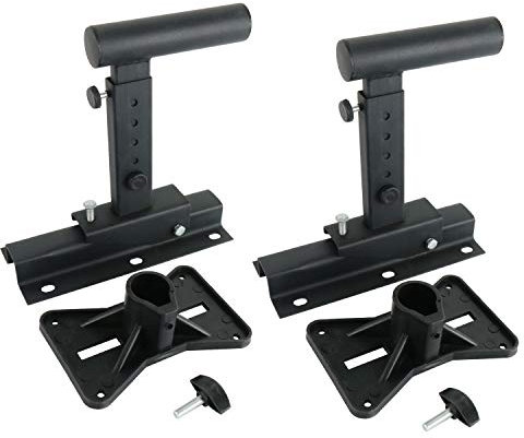Pair of Speaker Wall Mounts, Universal Bookshelf Speaker Mounting Bracket,66 Lbs Capacity, Black