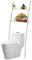 Toilettenregal Waschmaschinenregal platzsparendes Badregal aus Bambus, Bad WC Regal Lagerregal mit 2 Ablagen -173x66x25 cm