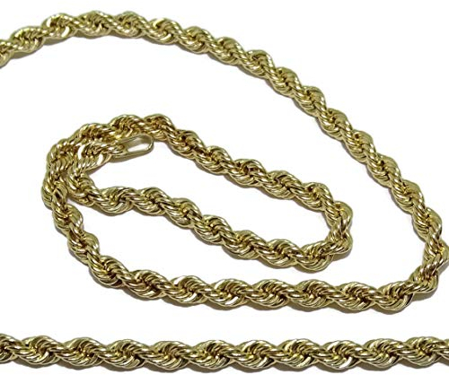 Never Say Never Cordón salomónico de oro amarillo de 18k de 3.3Mm de ancho por 60cm de largo cierre mosquetón Peso; 7.60 gr de oro de 1ª Ley