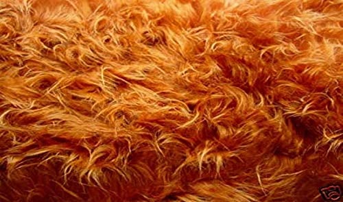 FABRICS-CITY FLOKATI TEDDYFELL STOFF KARNEVAL BEKLEIDUNG BASTEL REQUISITEN FOTOSHOOTING DEKO (Goldbraun, 100X150cm)
