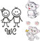 Autocollant Toilette Porte, 3 Pcs Stickers Abattant WC Toilette, Stickers Chat Toilette, Autocollant WC Homme Femme, Autocollant Toilette et Salle de Bain, Décalcomanie Amusante pour Salle de Bain