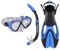 US Divers |Schnorchelset Dorado für Kinder ab 6+ | Maske, Schnorchel und Flossen II JR Blue Black, L