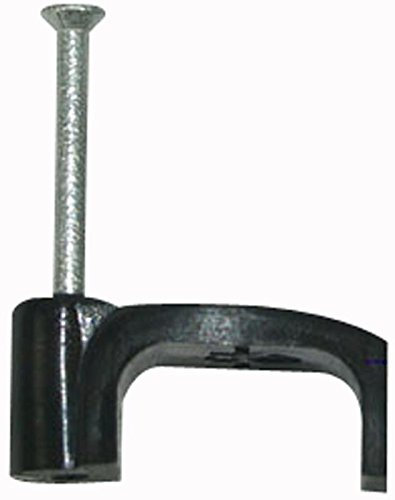 Cable Clip Flat Black 2.50MM 100/BOX | Cable Management Clips Accessories, 100 X Qty - ZZV44166