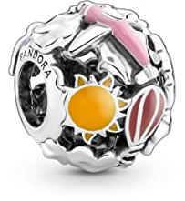 PANDORA Moments Flieg davon Regenbogen Himmel & Reise Charm aus Sterling-Silber, Kompatibel Moments Armbänder, 791695C01
