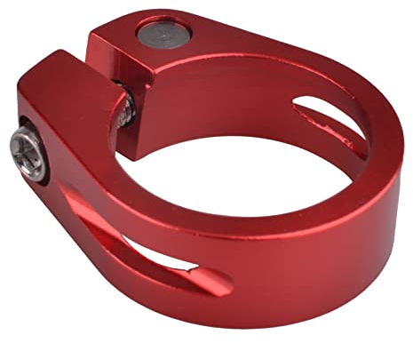 Azarxis Sattelklemme 28,6mm 31,8mm 34,9mm, Fahrrad Schnellspanner Sattelstützenklemme Sattelstütze für Fahrrad (02 Rot - ohne Schnellspanner, 31,8mm)