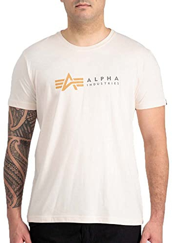 Alpha Industries Alpha Label T T-Shirt für Herren Jet Stream White