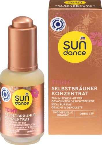SUN dance Selbstbräuner Konzentrat zum Mischen mit der gewohnten Gesichtspflege – ideal für Gesicht & Dekollete, 30 ml